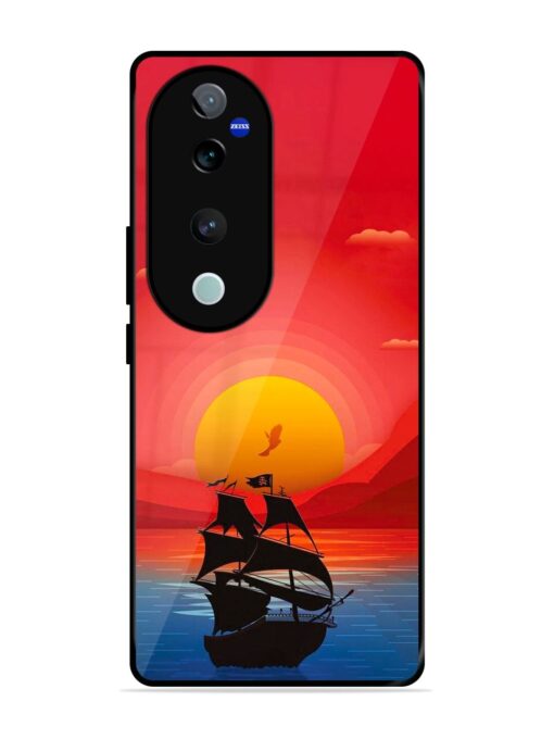 Sunset Sail Glossy Metal Phone Cover for Vivo V40 (5G)