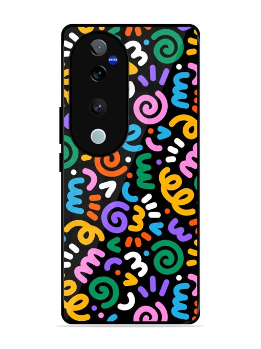 Colorful Seamless Vector Glossy Metal Phone Cover for Vivo V40 (5G)