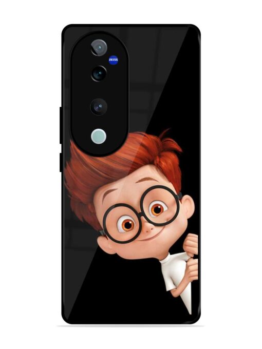 Smart Boy Cartoon Glossy Metal Phone Cover for Vivo V40 Pro (5G)