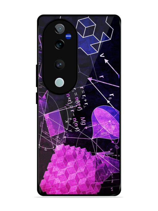 Math Physics Formula Art Glossy Metal Phone Cover for Vivo V40 Pro (5G)