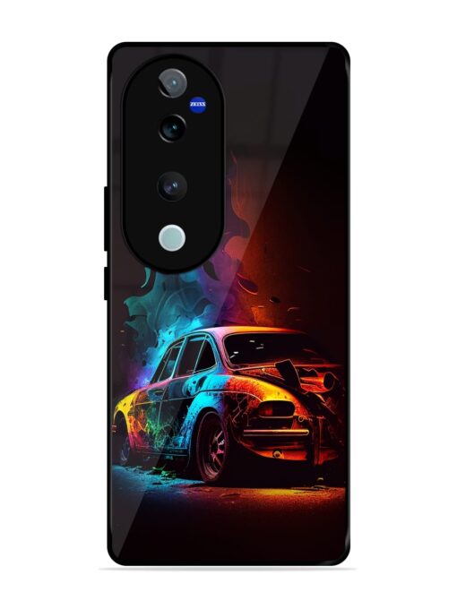 High Classic Car Art Glossy Metal Phone Cover for Vivo V40 Pro (5G)