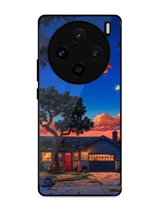 Serene Suburban Twilight Glossy Metal Phone Cover for Vivo X100 (5G) Zapvi