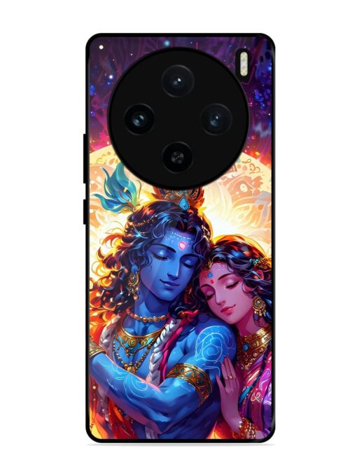 Radha Krishna Art Glossy Metal Phone Cover for Vivo X100 (5G) Zapvi