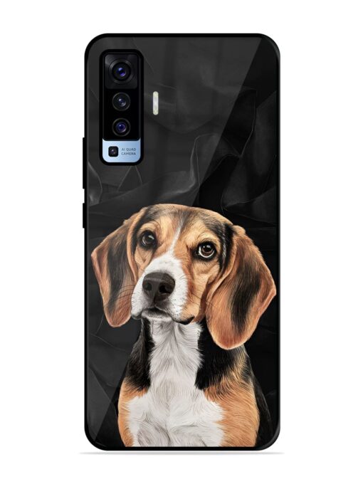 Beagle Portrait Glossy Metal Phone Cover for Vivo X50 Zapvi