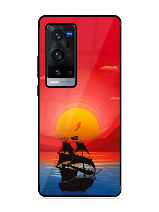 Sunset Sail Glossy Metal Phone Cover for Vivo X60 Pro Plus