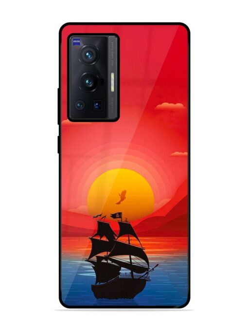 Sunset Sail Glossy Metal Phone Cover for Vivo X70 Pro (5G) Zapvi