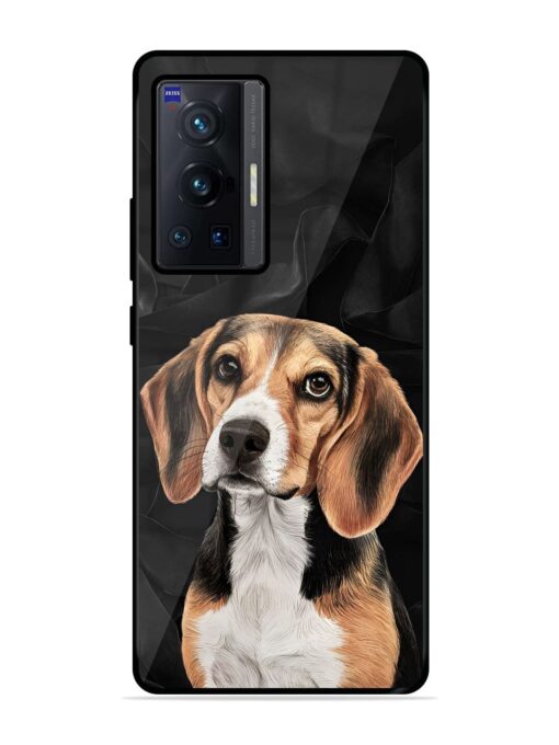 Beagle Portrait Glossy Metal Phone Cover for Vivo X70 Pro (5G) Zapvi