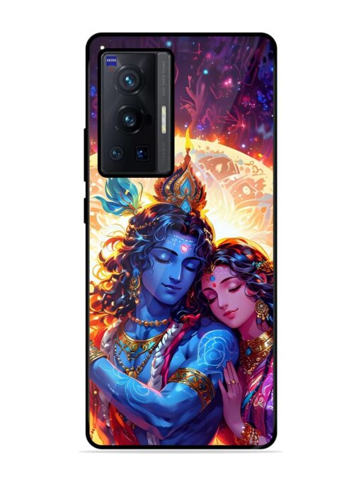 Radha Krishna Art Glossy Metal Phone Cover for Vivo X70 Pro (5G) Zapvi