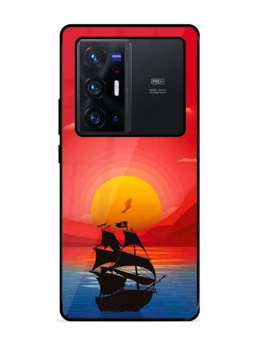 Sunset Sail Glossy Metal Phone Cover for Vivo X70 Pro Plus