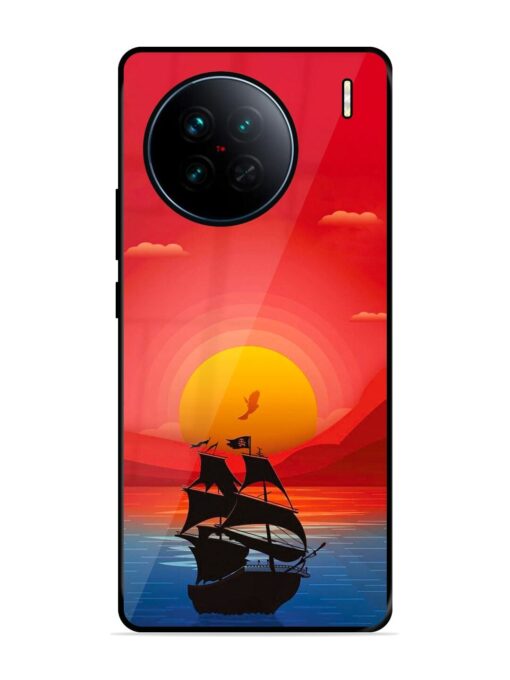 Sunset Sail Glossy Metal Phone Cover for Vivo X90