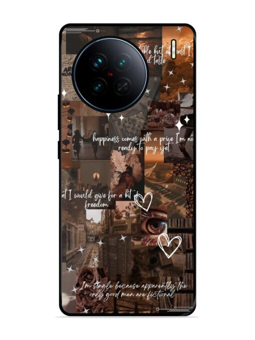 Melancholy Aesthetic Glossy Metal Phone Cover for Vivo X90