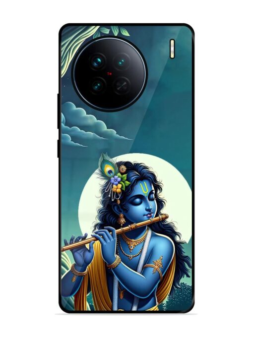 Krishna's Divine Flute Glossy Metal Phone Cover for Vivo X90 Zapvi