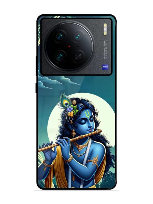 Krishna's Divine Flute Glossy Metal Phone Cover for Vivo X90 Pro Zapvi