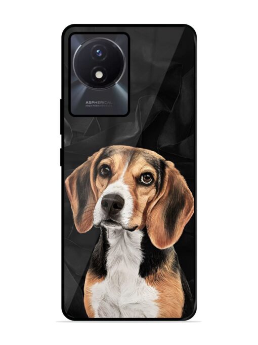 Beagle Portrait Glossy Metal Phone Cover for Vivo Y02T