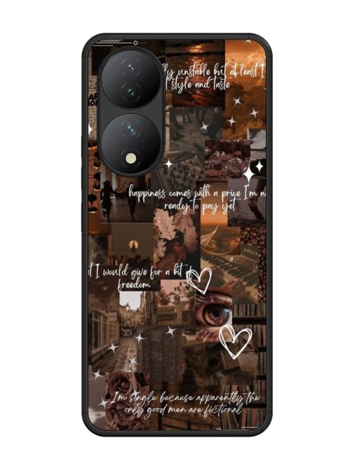 Melancholy Aesthetic Glossy Metal Phone Cover for Vivo Y100 (5G) Zapvi