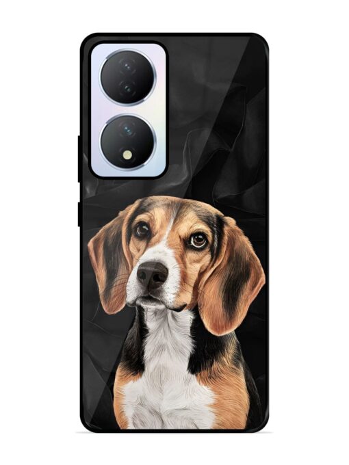 Beagle Portrait Glossy Metal Phone Cover for Vivo Y100A (5G) Zapvi