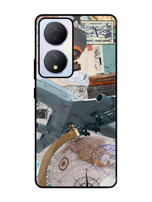 Adventure Awaits Glossy Metal Phone Cover for Vivo Y100A (5G) Zapvi