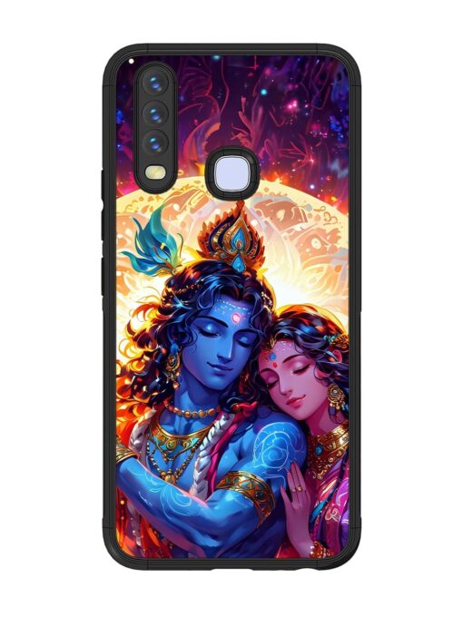 Radha Krishna Art Glossy Metal Phone Cover for Vivo Y12 Zapvi