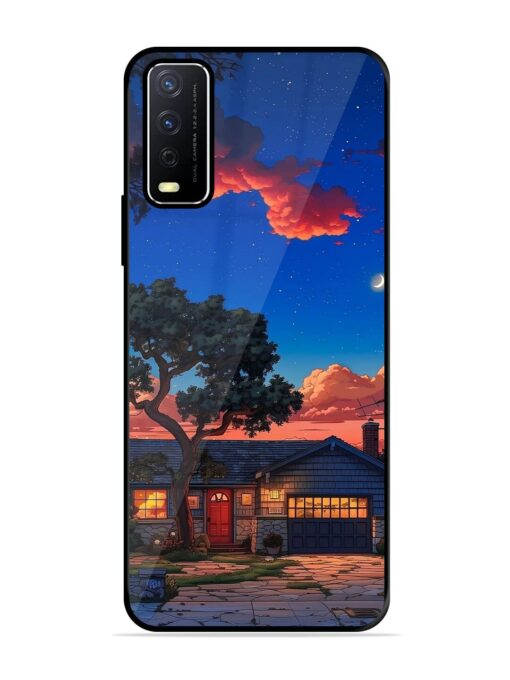 Serene Suburban Twilight Glossy Metal Phone Cover for Vivo Y12S Zapvi