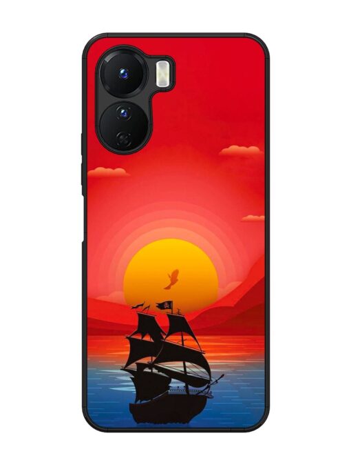 Sunset Sail Glossy Metal Phone Cover for Vivo Y16 Zapvi