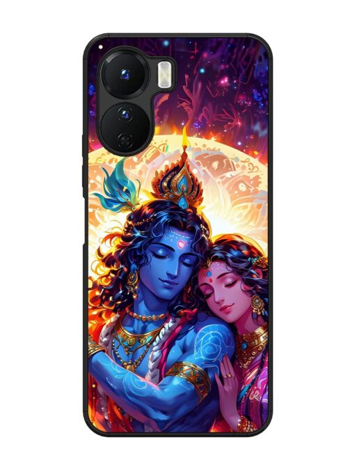 Radha Krishna Art Glossy Metal Phone Cover for Vivo Y16 Zapvi