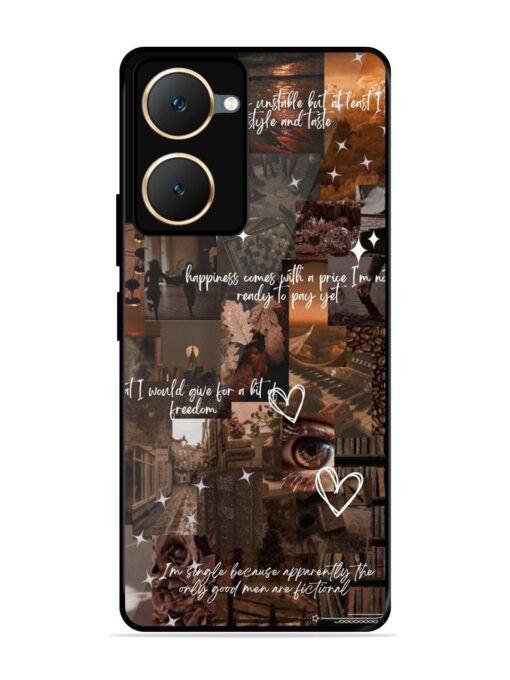 Melancholy Aesthetic Glossy Metal Phone Cover for Vivo Y18 Zapvi