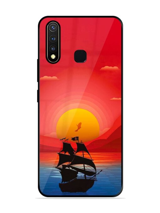 Sunset Sail Glossy Metal Phone Cover for Vivo Y19 Zapvi