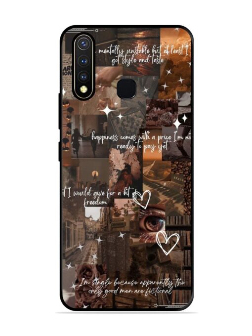 Melancholy Aesthetic Glossy Metal Phone Cover for Vivo Y19 Zapvi