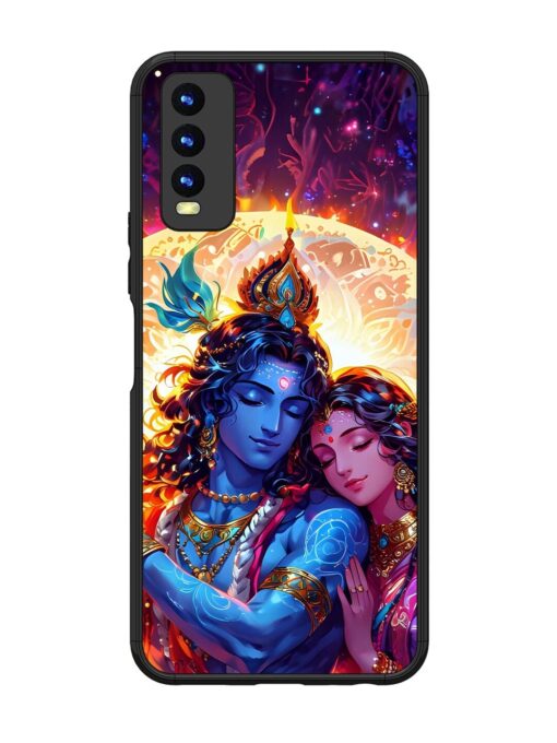 Radha Krishna Art Glossy Metal Phone Cover for Vivo Y20 Zapvi