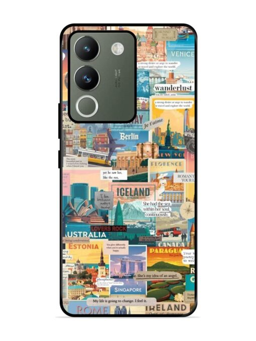 Travel Inspiration Collage Glossy Metal Phone Cover for Vivo Y200 (5G) Zapvi