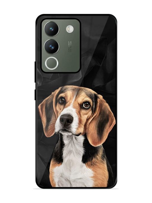 Beagle Portrait Glossy Metal Phone Cover for Vivo Y200 (5G)