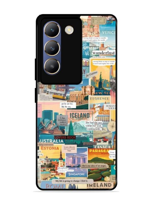 Travel Inspiration Collage Glossy Metal Phone Cover for Vivo Y200E (5G) Zapvi