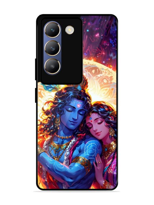 Radha Krishna Art Glossy Metal Phone Cover for Vivo Y200E (5G) Zapvi