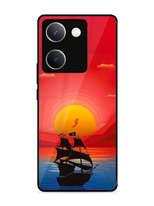 Sunset Sail Glossy Metal Phone Cover for Vivo Y200 Pro (5G)