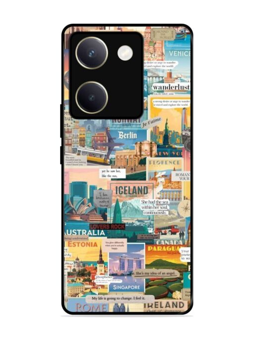 Travel Inspiration Collage Glossy Metal Phone Cover for Vivo Y200 Pro (5G) Zapvi