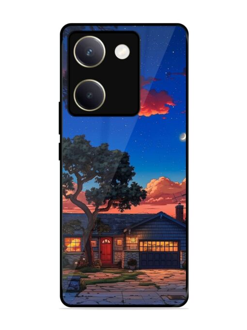 Serene Suburban Twilight Glossy Metal Phone Cover for Vivo Y200 Pro (5G) Zapvi