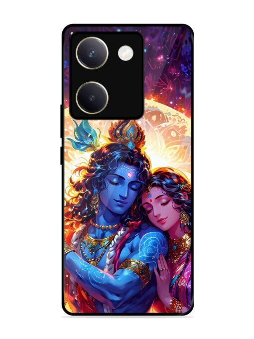 Radha Krishna Art Glossy Metal Phone Cover for Vivo Y200 Pro (5G) Zapvi