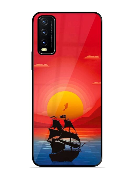 Sunset Sail Glossy Metal Phone Cover for Vivo Y20A Zapvi