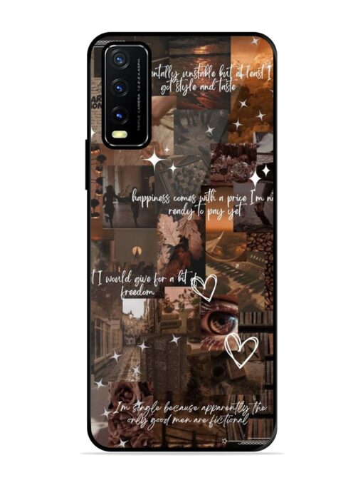 Melancholy Aesthetic Glossy Metal Phone Cover for Vivo Y20A Zapvi