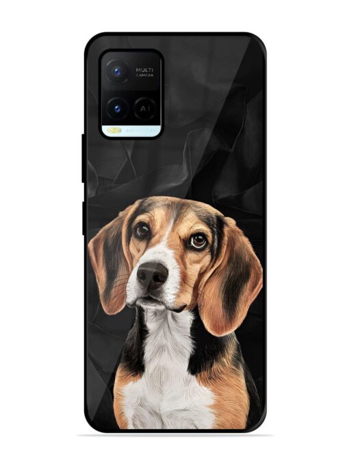 Beagle Portrait Glossy Metal Phone Cover for Vivo Y21A