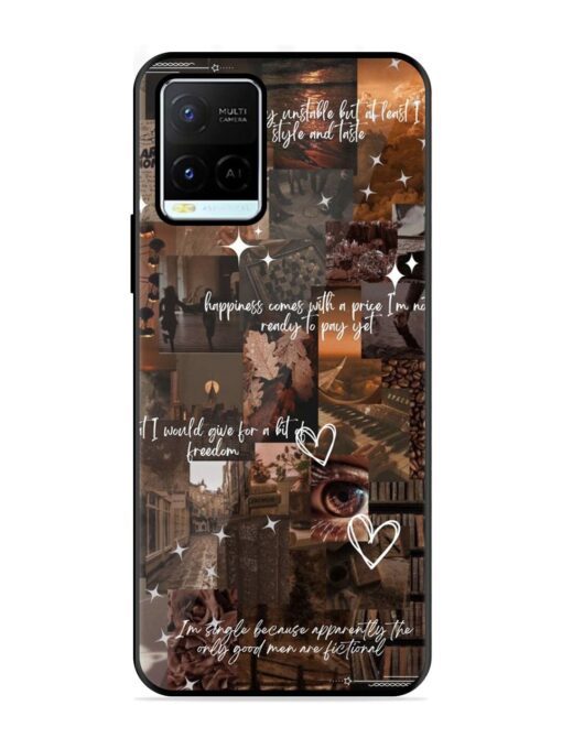 Melancholy Aesthetic Glossy Metal Phone Cover for Vivo Y21G Zapvi