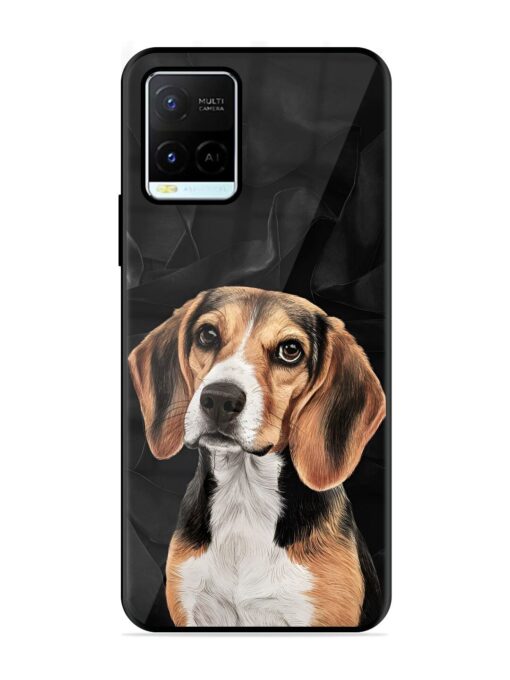 Beagle Portrait Glossy Metal Phone Cover for Vivo Y21G