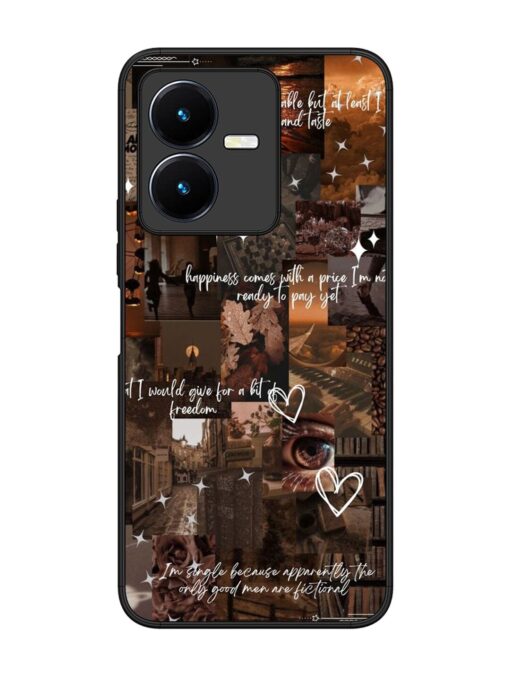 Melancholy Aesthetic Glossy Metal Phone Cover for Vivo Y22 Zapvi