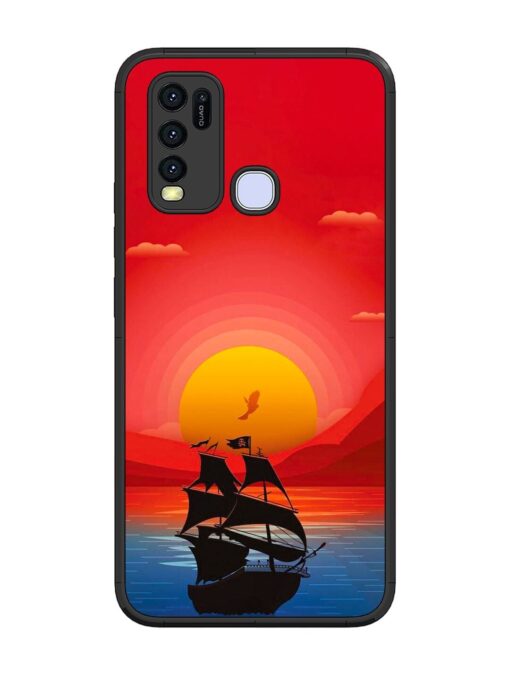 Sunset Sail Glossy Metal Phone Cover for Vivo Y30 Zapvi