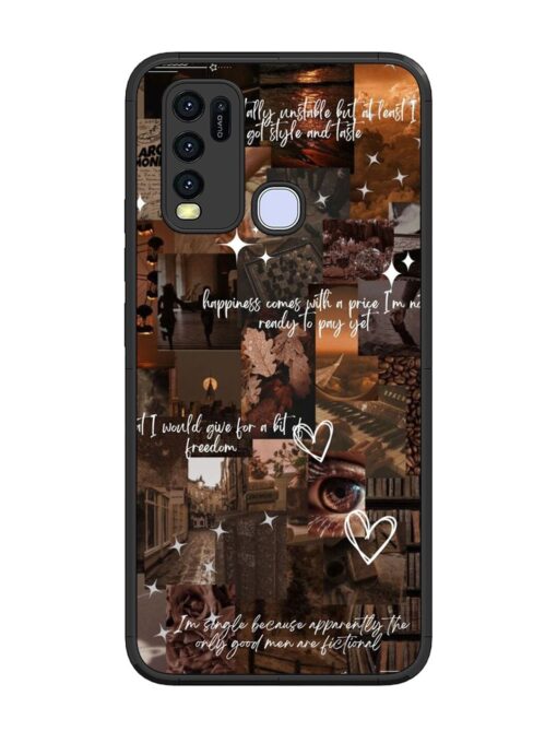 Melancholy Aesthetic Glossy Metal Phone Cover for Vivo Y30 Zapvi