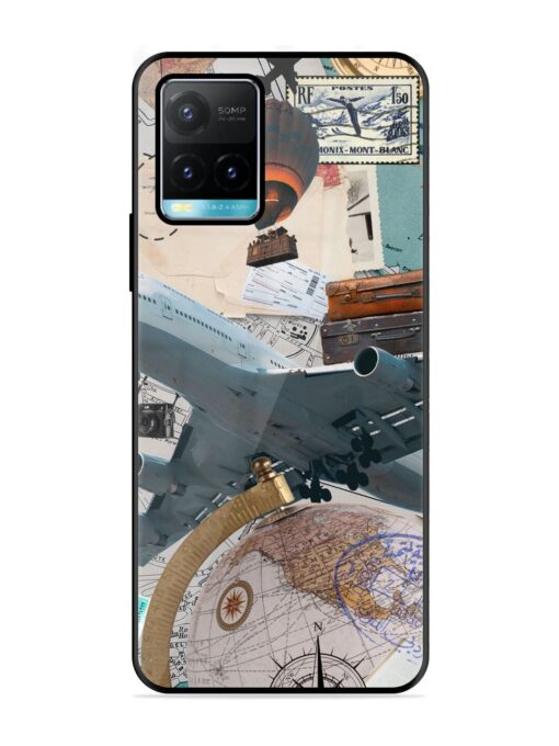 Adventure Awaits Glossy Metal Phone Cover for Vivo Y33S