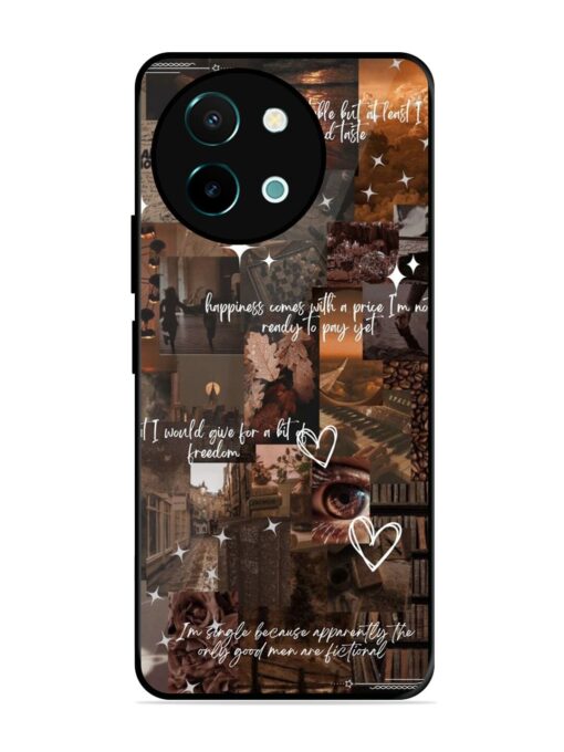 Melancholy Aesthetic Glossy Metal Phone Cover for Vivo Y38 (5G) Zapvi