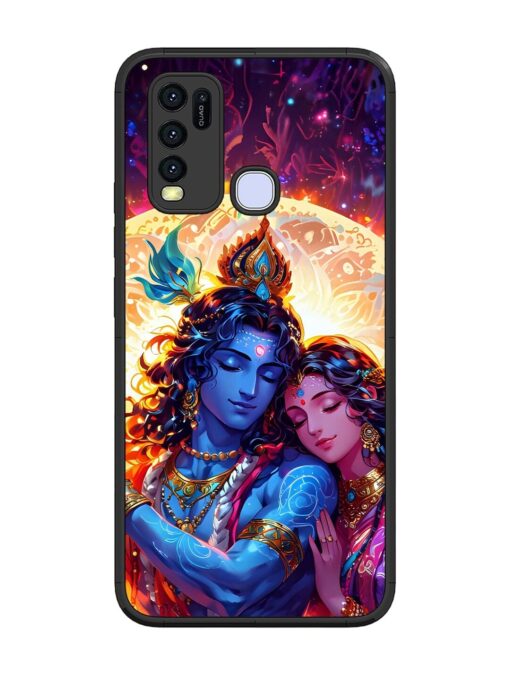 Radha Krishna Art Glossy Metal Phone Cover for Vivo Y50 Zapvi