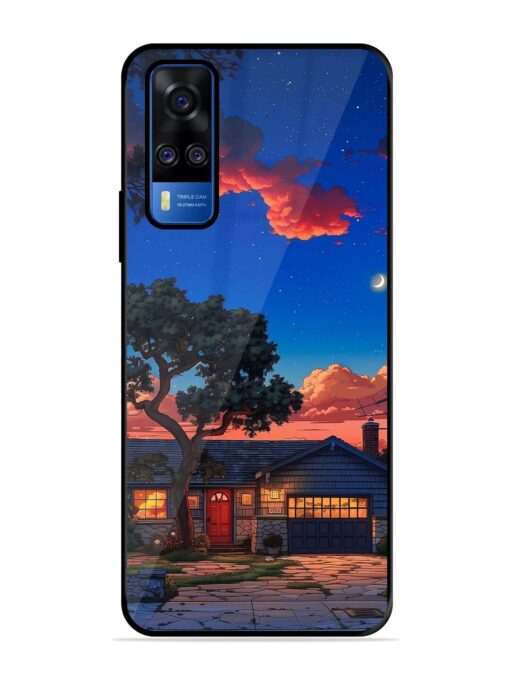 Serene Suburban Twilight Glossy Metal Phone Cover for Vivo Y51A