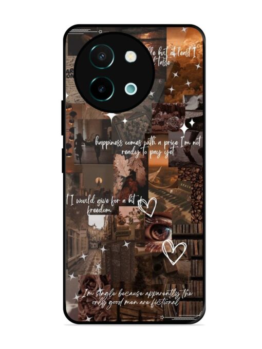 Melancholy Aesthetic Glossy Metal Phone Cover for Vivo Y58 (5G)